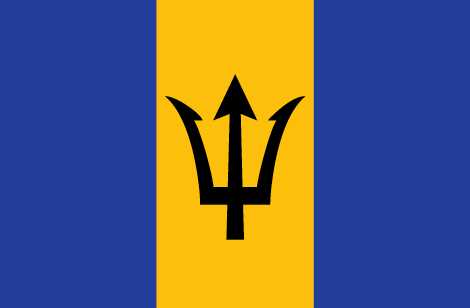 Barbados : 나라의 깃발 (큰)