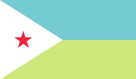 Djibouti : Landets flagga (Great)
