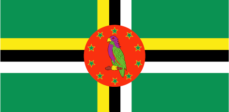 Dominica : 나라의 깃발 (큰)