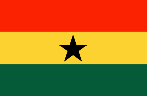 Ghana : Երկրի դրոշը: (Մեծ)