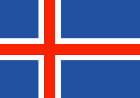 Iceland : Az ország lobogója (Nagy)
