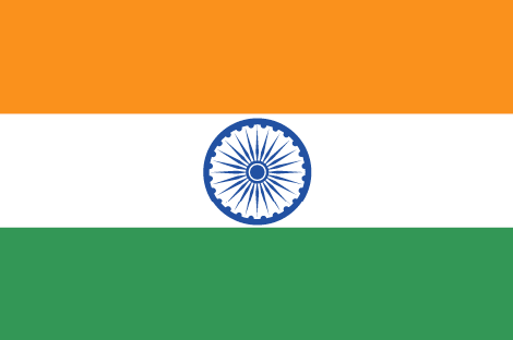 India : Ülkenin bayrağı (Büyük)