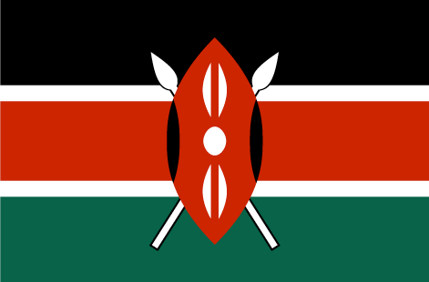 Kenya : Երկրի դրոշը: (Մեծ)