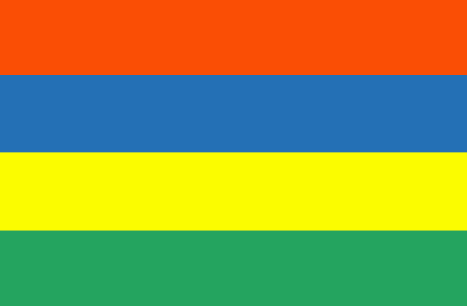Mauritius : Landets flagga (Great)