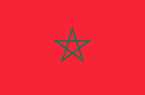 Morocco : Maan lippu (Suuri)