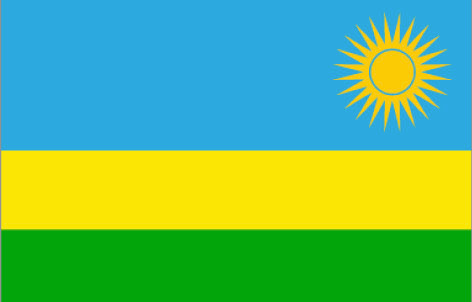 Rwanda : Ülkenin bayrağı (Büyük)
