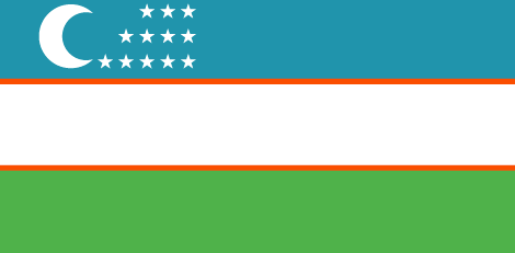 Uzbekistan : நாட்டின் கொடி (பெரிய)