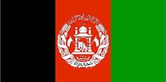 Afghanistan : Landets flagga (Genomsnittlig)