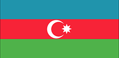 Azerbaijan : Baner y wlad (Cyfartaledd)