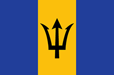 Barbados : На земјата знаме