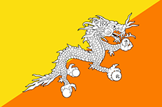 Bhutan : Ülkenin bayrağı (Ortalama)