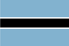Botswana : Երկրի դրոշը: (Միջին)