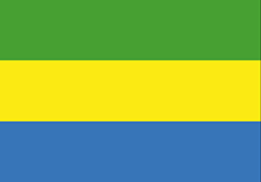 Gabon : La landa flago (Medium)