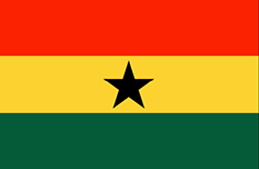 Ghana : Երկրի դրոշը: (Միջին)