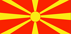 Macedonia : ქვეყნის დროშა (საშუალო)