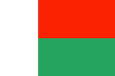 Madagascar : Landets flagga (Genomsnittlig)