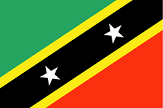 Saint Kitts and Nevis : Baner y wlad (Cyfartaledd)