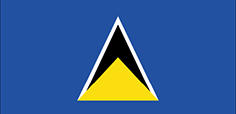 Saint Lucia : Baner y wlad (Cyfartaledd)