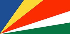Seychelles : Landets flagga (Genomsnittlig)