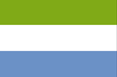 Sierra Leone : Landets flagga (Genomsnittlig)