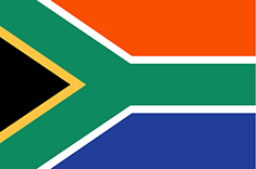 South Africa : Baner y wlad (Cyfartaledd)
