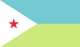 Djibouti : Landets flagga (Liten)