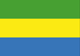 Gabon : Landets flagga (Liten)