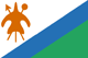Lesotho : Landets flagga (Liten)