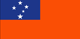 Samoa : Landets flagga (Liten)