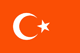 Turkey : Landets flagga (Liten)