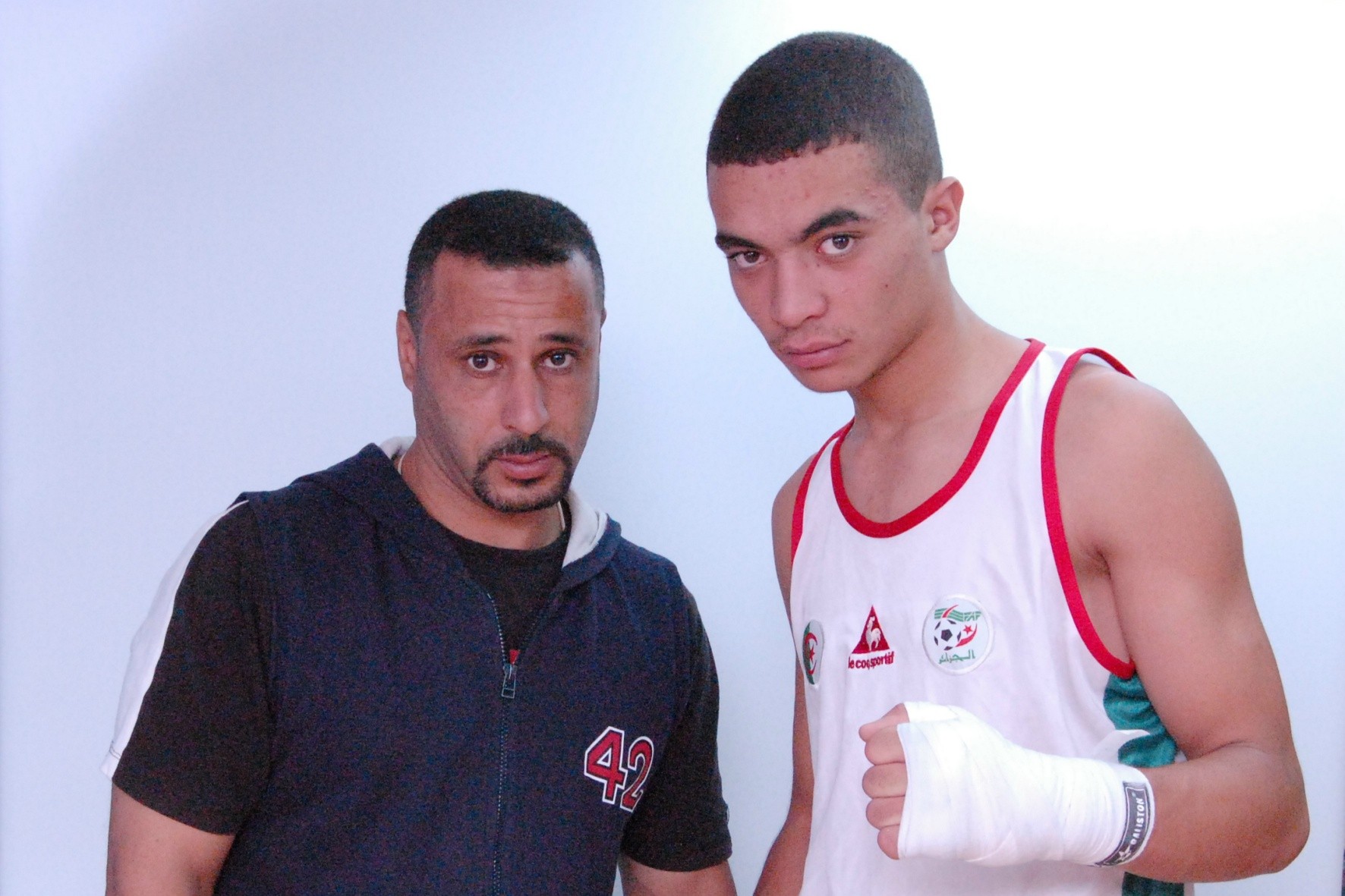 boxe : boxeur dahou djamel avec son manager b k