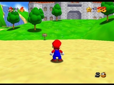 Mario » VidÃ©otest Super Mario 64 ( N64 )