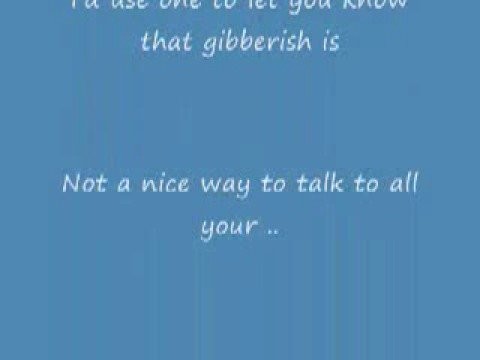 Relient K » Gibberish (lyrics) - Relient K